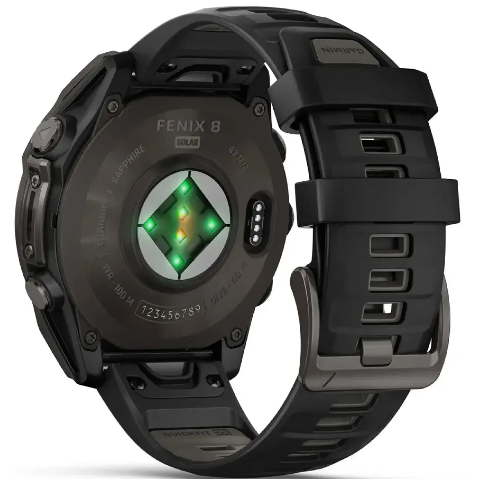 Смарт-часы Garmin Fenix 8 47mm Solar Sapphire Carbon Gray DLC Titanium with Black/Pebble Gray Silicone Band (010-02906-10/11)