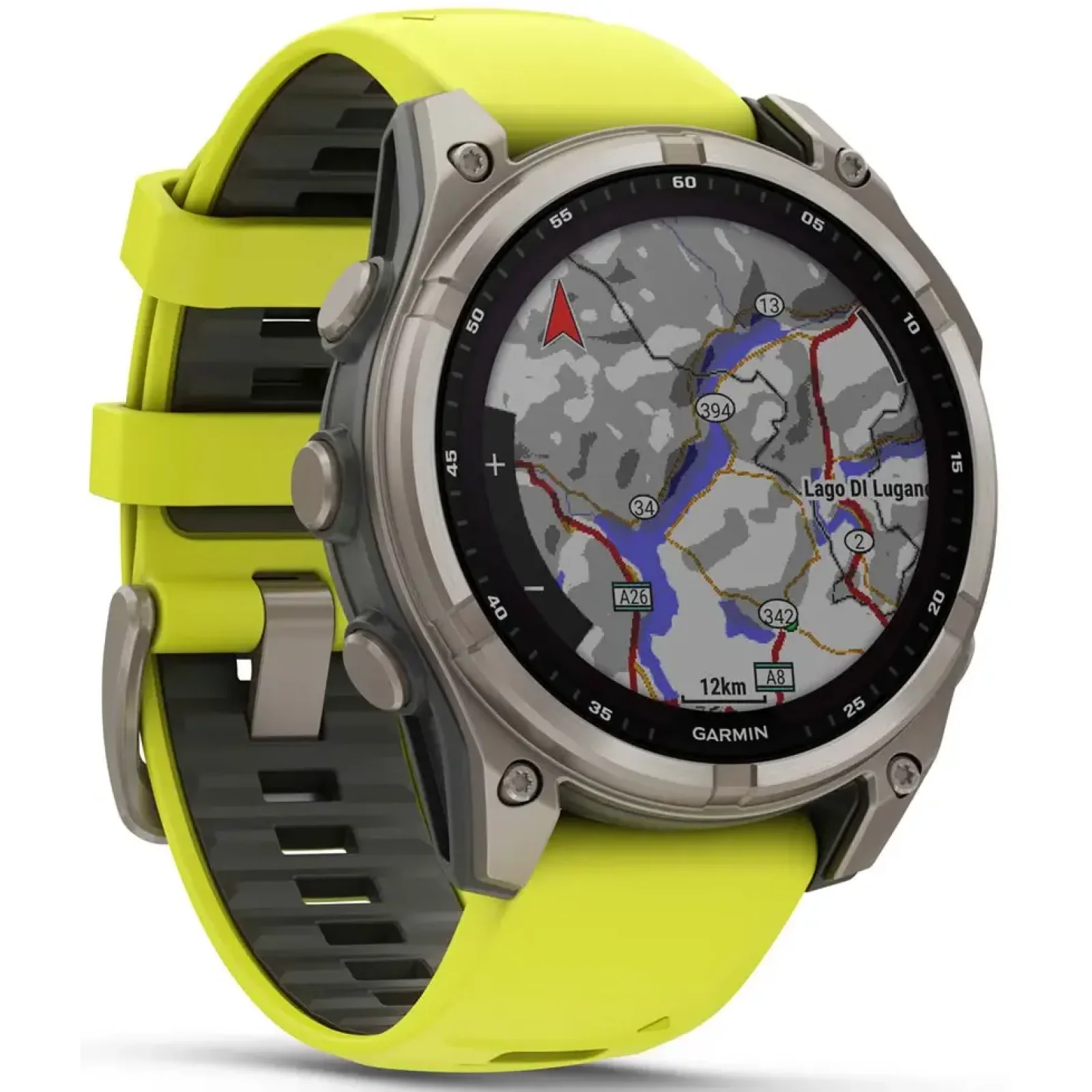 Смарт-часы Garmin Fenix 8 47mm Solar Sapphire Titanium with Amp Yellow/Graphite Silicone Band (010-02906-20/21)