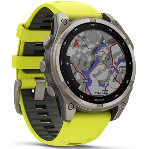 Смарт-годинник Garmin Fenix 8 47mm Solar Sapphire Titanium with Amp Yellow/Graphite Silicone Band (010-02906-20/21)