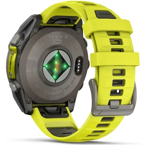 Смарт-годинник Garmin Fenix 8 47mm Solar Sapphire Titanium with Amp Yellow/Graphite Silicone Band (010-02906-20/21)