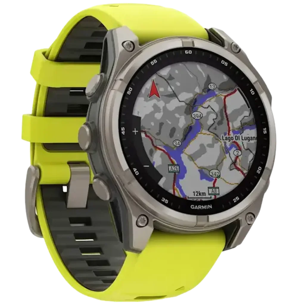 Смарт-годинник Garmin Fenix 8 51mm Solar Sapphire Titanium with Amp Yellow/Graphite Silicone Band (010-02907-20/21)
