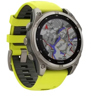 Смарт-годинник Garmin Fenix 8 51mm Solar Sapphire Titanium with Amp Yellow/Graphite Silicone Band (010-02907-20/21)