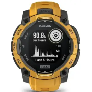 Смарт-годинник Garmin Instinct 3 45mm Solar Sunburst with Sunburst/Gray Band (010-02934-02)