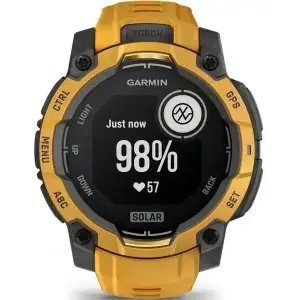 Смарт-годинник Garmin Instinct 3 45mm Solar Sunburst with Sunburst/Gray Band (010-02934-02)