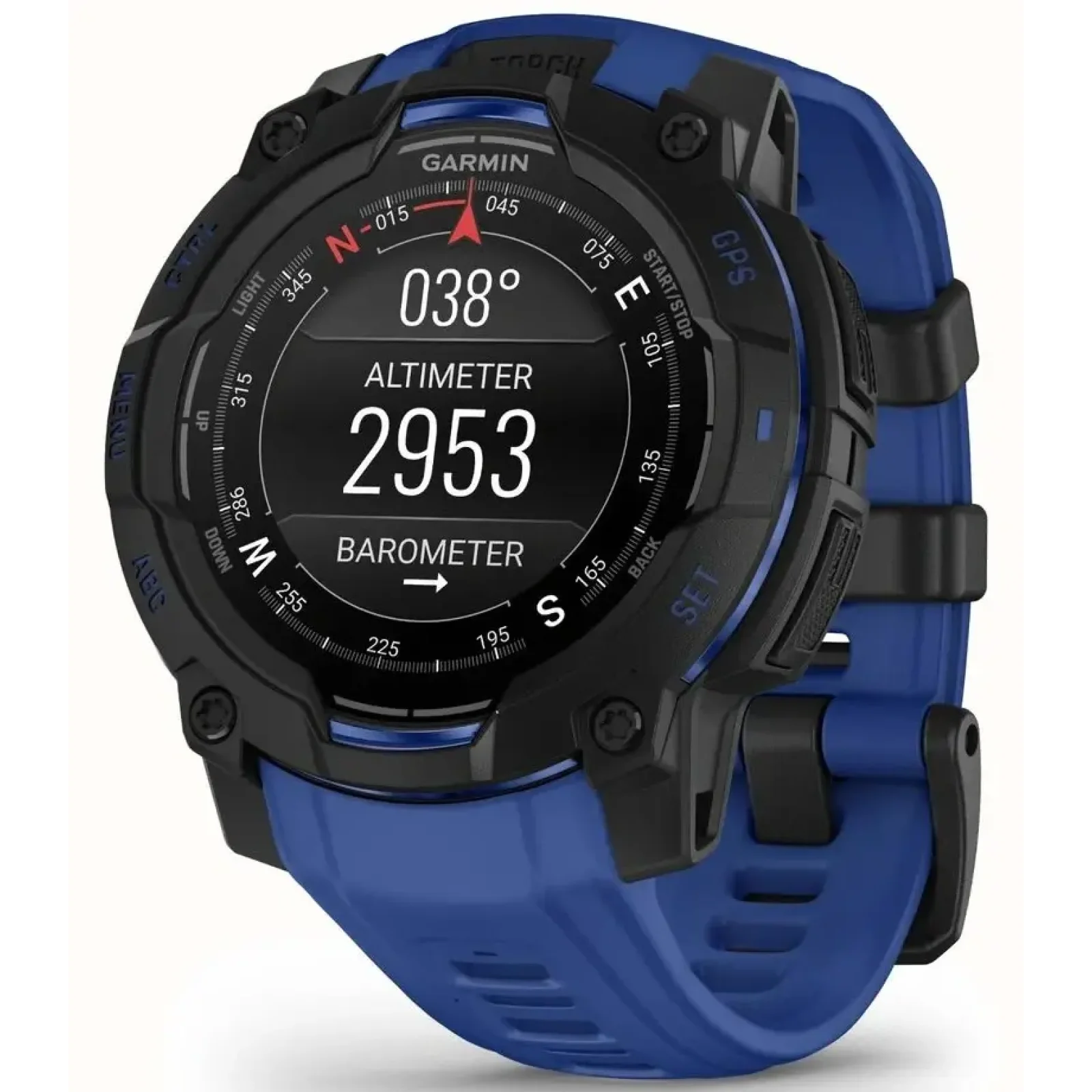 Смарт-годинник Garmin Instinct 3 45mm AMOLED Black with Blue Band (010-02936-03)