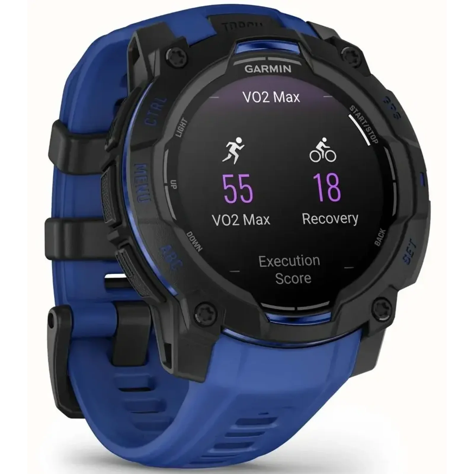 Смарт-годинник Garmin Instinct 3 45mm AMOLED Black with Blue Band (010-02936-03)