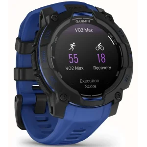 Смарт-годинник Garmin Instinct 3 45mm AMOLED Black with Blue Band (010-02936-03)
