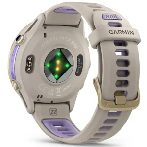 Смарт-годинник Garmin Forerunner 970 Soft Gold Titanium with French Gray Case and French Gray/Translucent Indigo Band (010-02969-02/12)