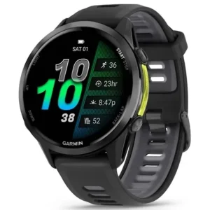Смарт-годинник Garmin Forerunner 970 Carbon Gray DLC Titanium with Black Case and Black/Translucent Whitestone Band (010-02969-00/10)