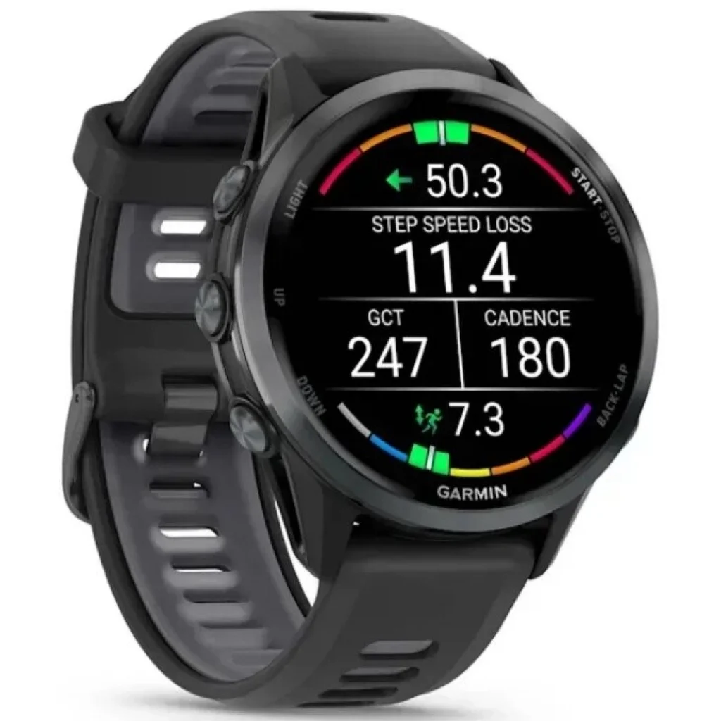 Смарт-годинник Garmin Forerunner 970 Carbon Gray DLC Titanium with Black Case and Black/Translucent Whitestone Band (010-02969-00/10)