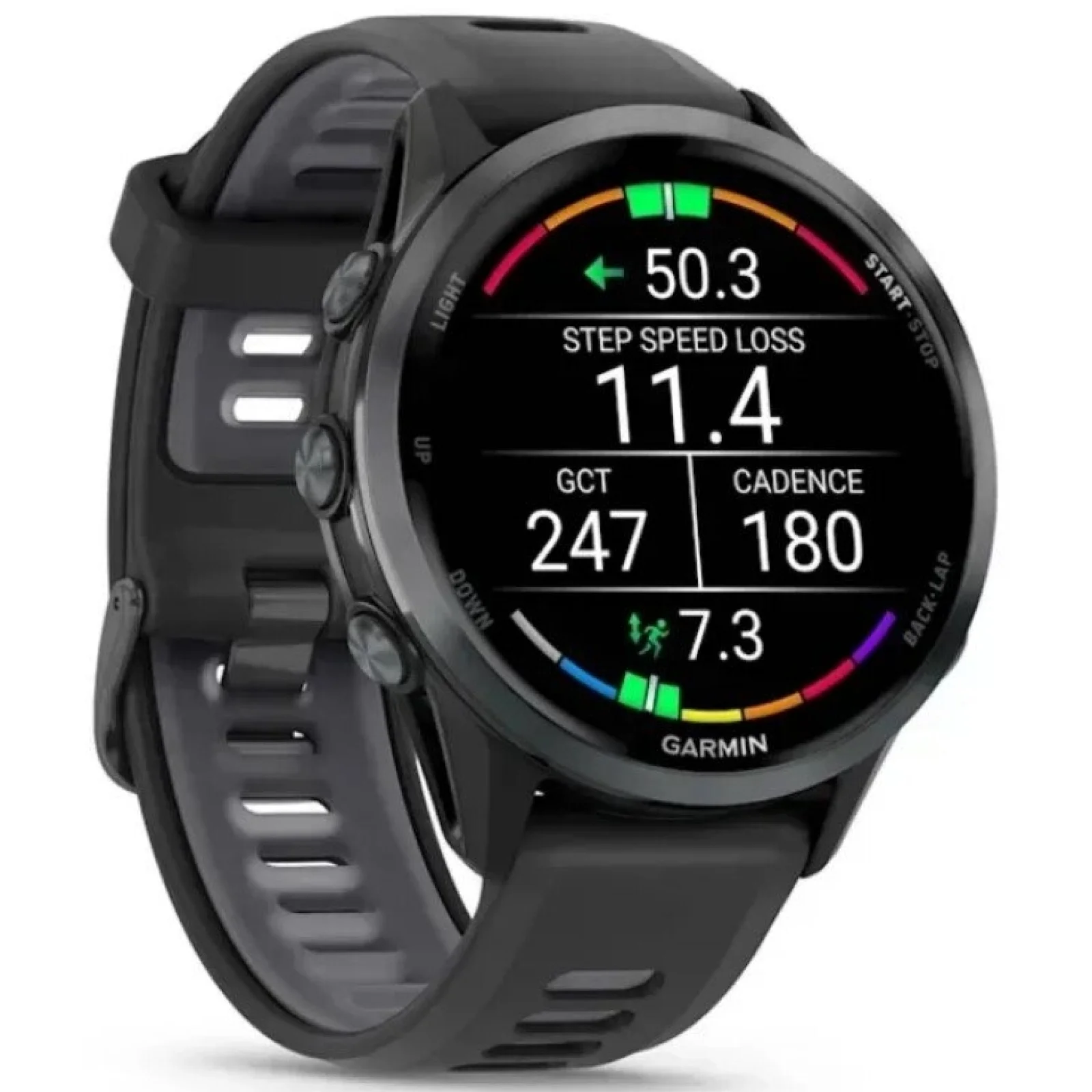 Смарт-часы Garmin Forerunner 970 Carbon Gray DLC Titanium with Black Case and Black/Translucent Whitestone Band (010-02969-00/10)