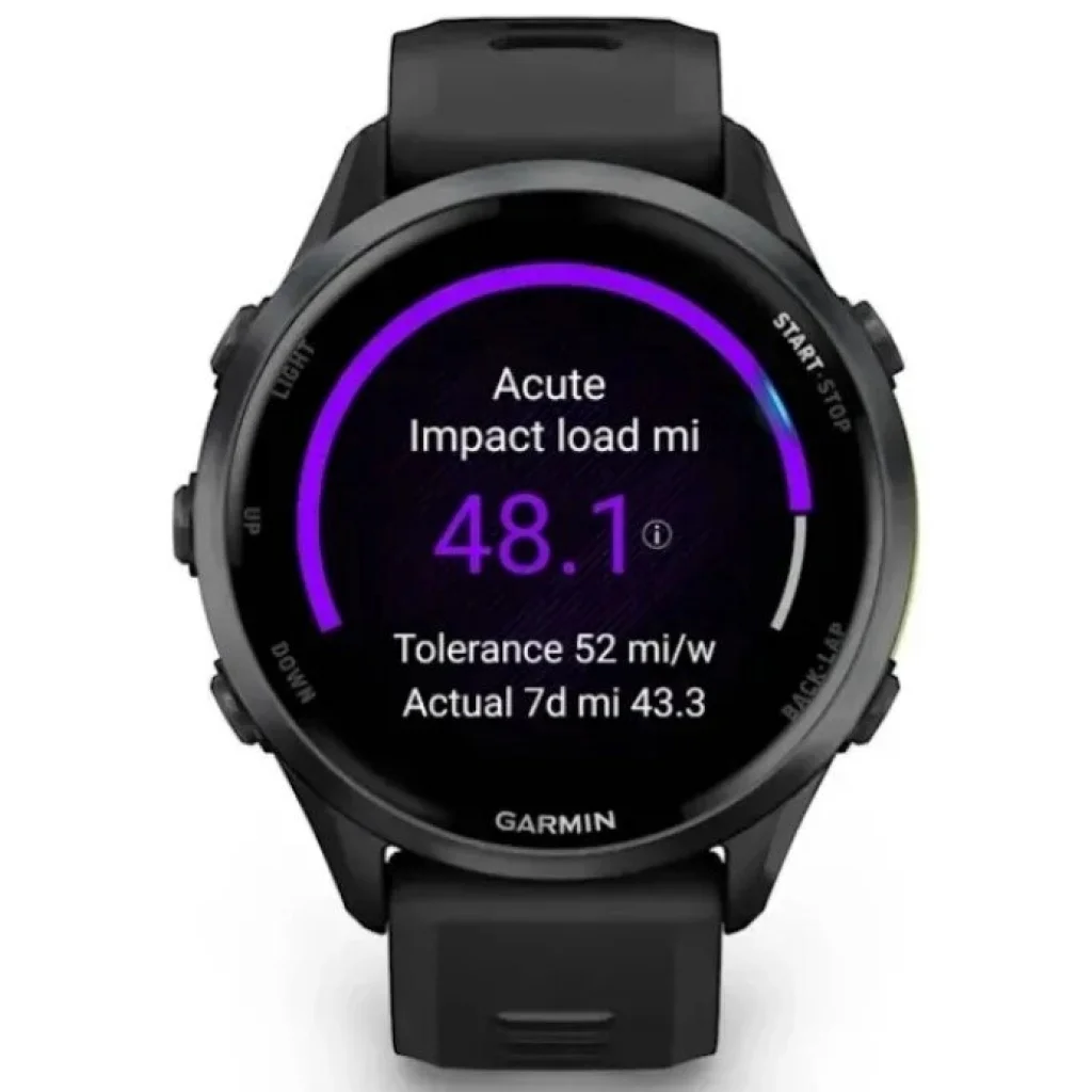 Смарт-годинник Garmin Forerunner 970 Carbon Gray DLC Titanium with Black Case and Black/Translucent Whitestone Band (010-02969-00/10)