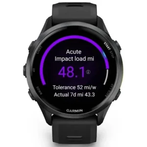 Смарт-годинник Garmin Forerunner 970 Carbon Gray DLC Titanium with Black Case and Black/Translucent Whitestone Band (010-02969-00/10)