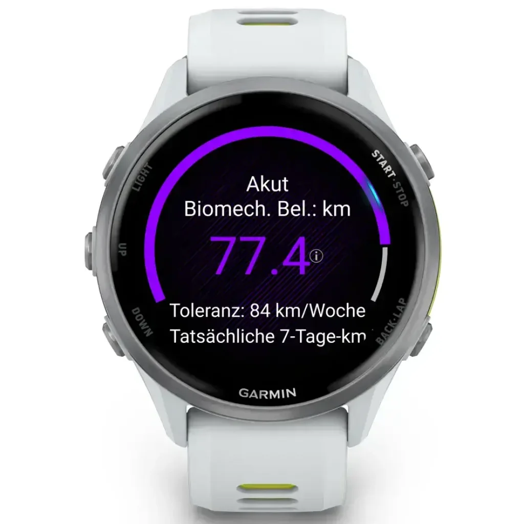Смарт-годинник Garmin Forerunner 970 Titanium with Whitestone Case and Whitestone/Translucent Amp Yellow Band (010-02969-01/11)