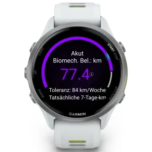 Смарт-годинник Garmin Forerunner 970 Titanium with Whitestone Case and Whitestone/Translucent Amp Yellow Band (010-02969-01/11)