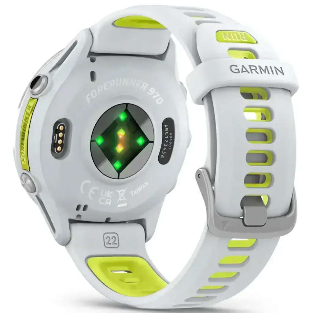 Смарт-годинник Garmin Forerunner 970 Titanium with Whitestone Case and Whitestone/Translucent Amp Yellow Band (010-02969-01/11)