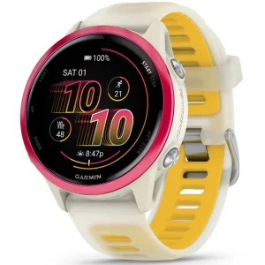 Смарт-годинник Garmin Forerunner 570 42mm Raspberry Aluminum with Translucent Bone/Mango Band (010-02970-02)
