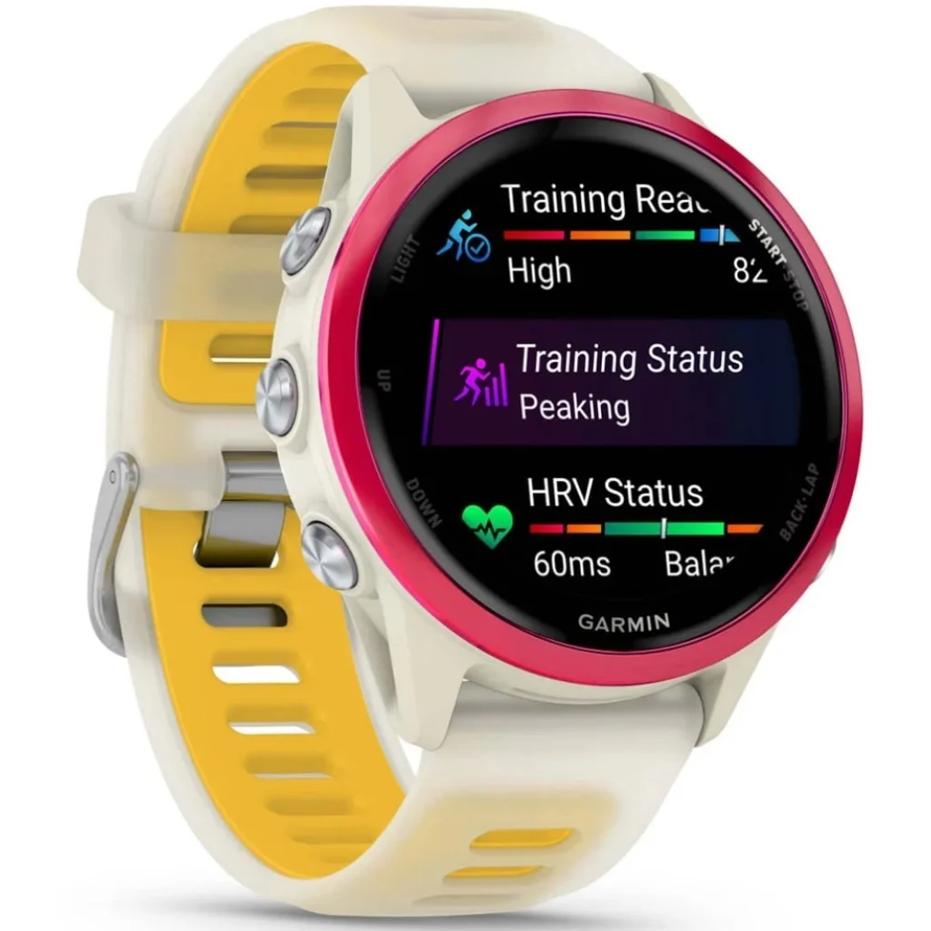 Смарт-часы Garmin Forerunner 570 42mm Raspberry Aluminum with Translucent Bone/Mango Band (010-02970-02)