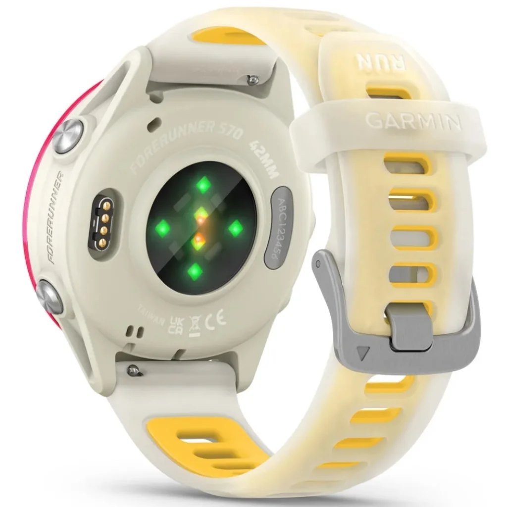 Смарт-часы Garmin Forerunner 570 42mm Raspberry Aluminum with Translucent Bone/Mango Band (010-02970-02)