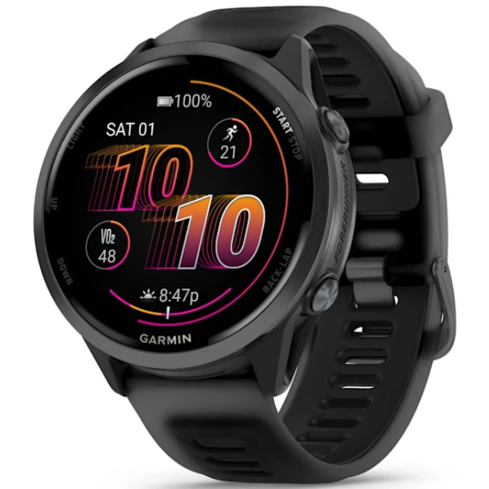 Смарт-годинник Garmin Forerunner 570 47mm Slate Gray Aluminum with Translucent Black/Black Band (010-02971-00)