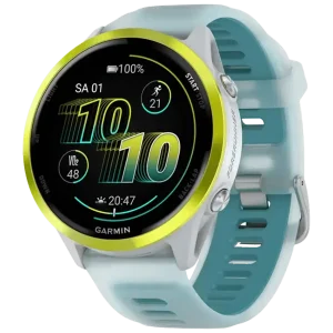 Смарт-годинник Garmin Forerunner 570 47mm Amp Yellow Aluminum with Translucent Whitestone/Turquoise Band (010-02971-01)