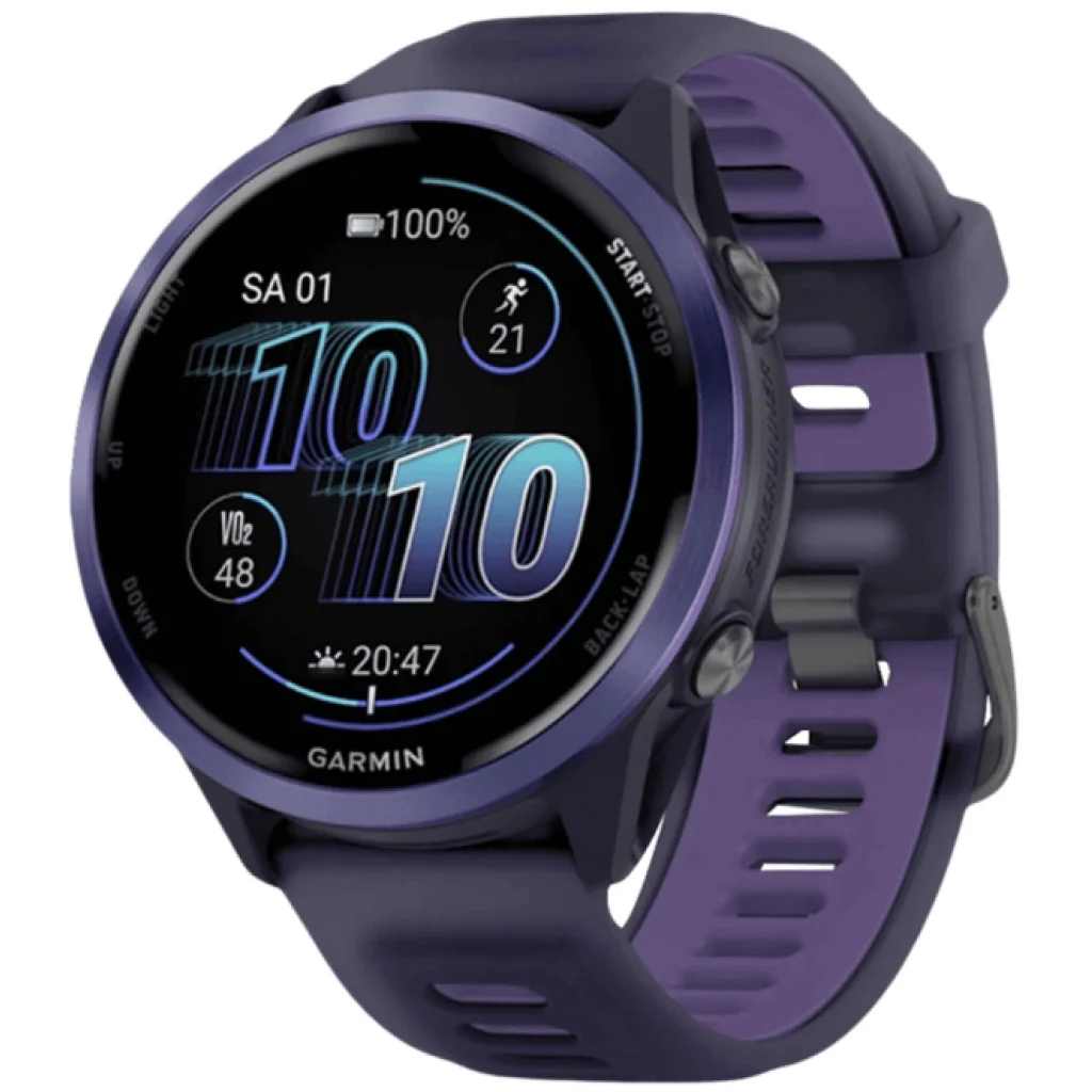 Смарт-годинник Garmin Forerunner 570 47mm Indigo Aluminum with Translucent Imperial Purple/Indigo Band (010-02971-02)