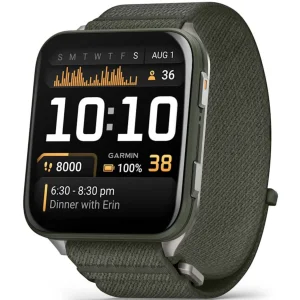Смарт-годинник Garmin Venu X1 Moss with Titanium Caseback and Moss ComfortFit Nylon Band (010-02980-01/03)