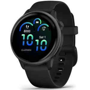 Колір ремінця: Чорний - Смарт-годинник Garmin Vivoactive 6 Slate with Black Band (010-02985-00)