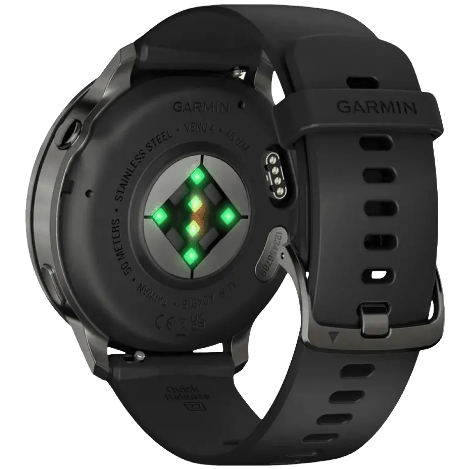 Смарт-годинник Garmin Venu 4 45mm Slate with Black Silicone Band (010-03014-00)