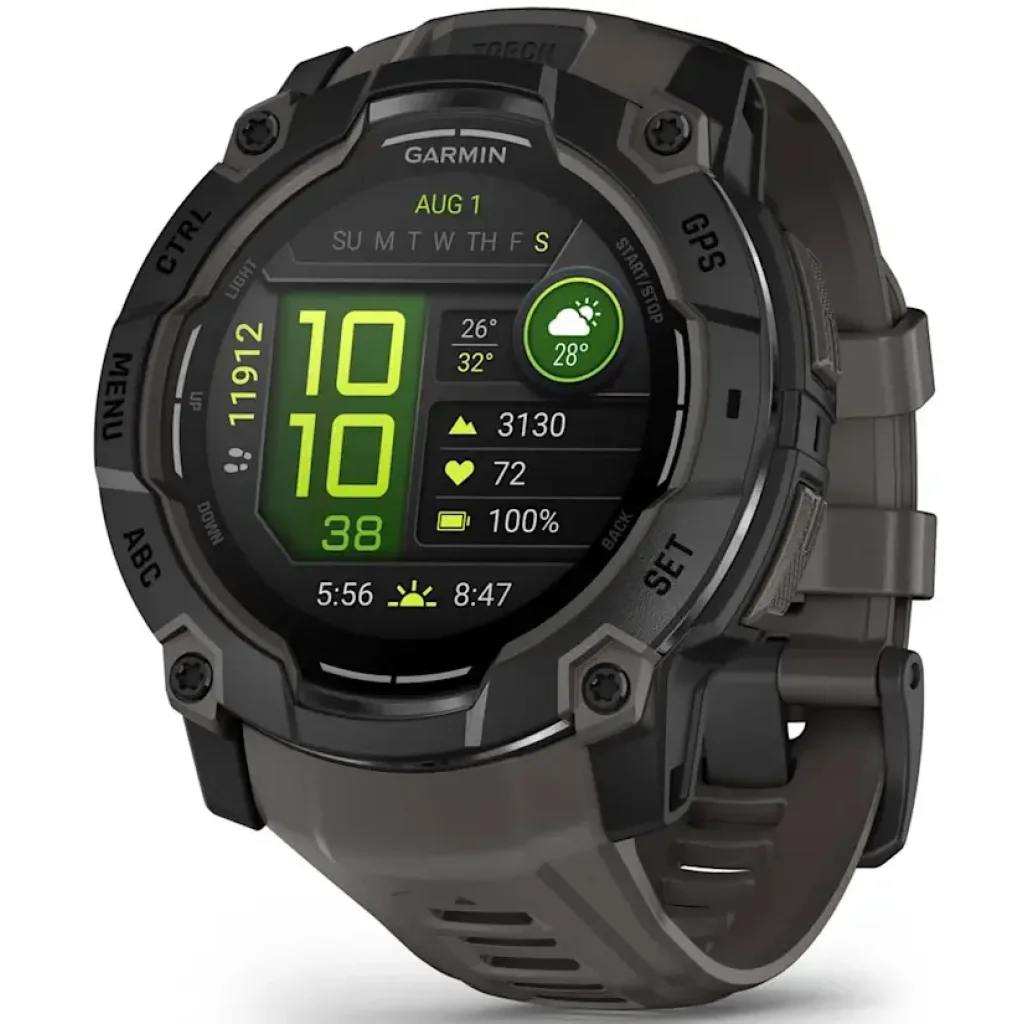 Смарт-годинник Garmin Instinct 3 50mm AMOLED Black with Charcoal Band (010-03020-00)