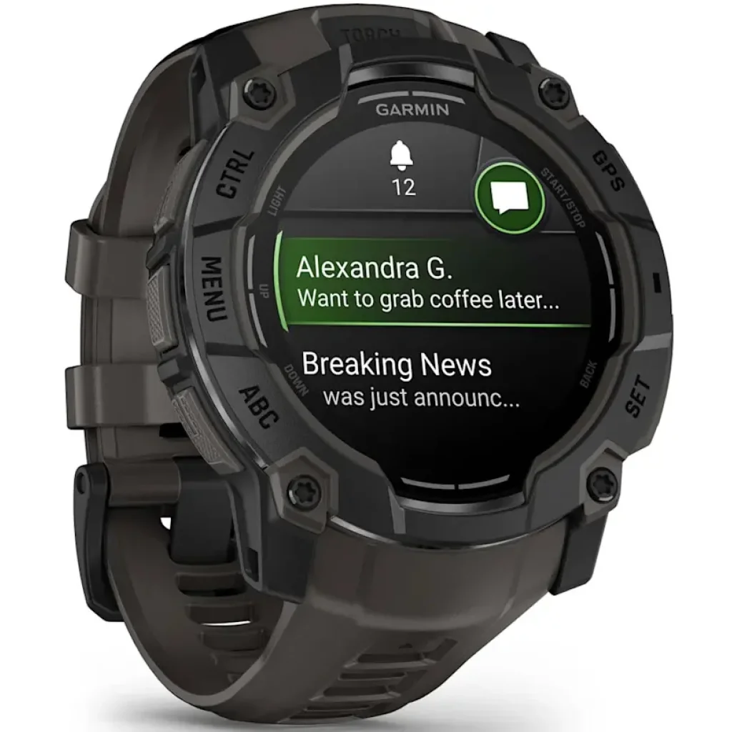Смарт-годинник Garmin Instinct 3 50mm AMOLED Black with Charcoal Band (010-03020-00)