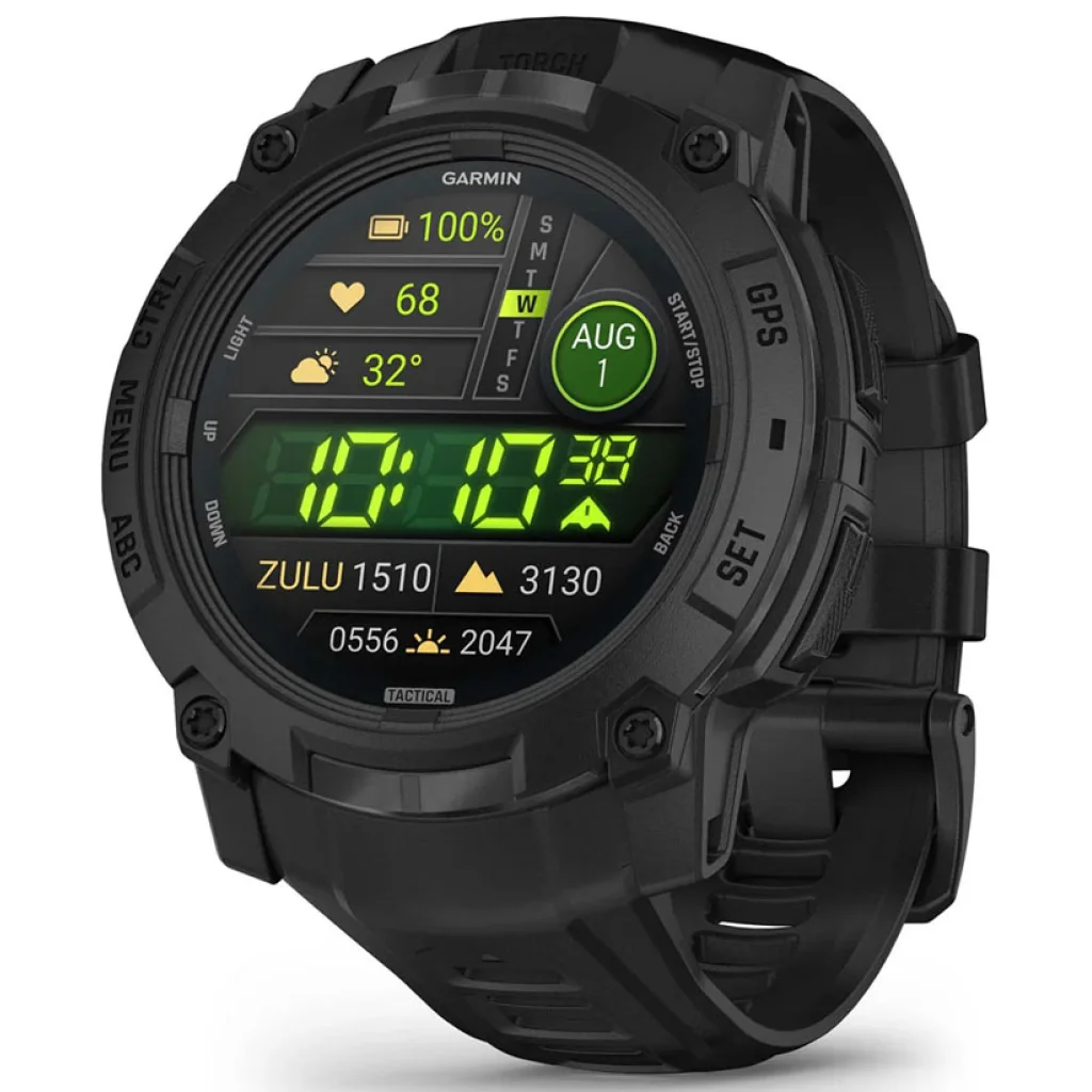 Смарт-годинник Garmin Instinct 3 50mm AMOLED Tactical Edition Black with Black Band (010-03020-50)