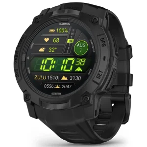 Смарт-годинник Garmin Instinct 3 50mm AMOLED Tactical Edition Black with Black Band (010-03020-50)