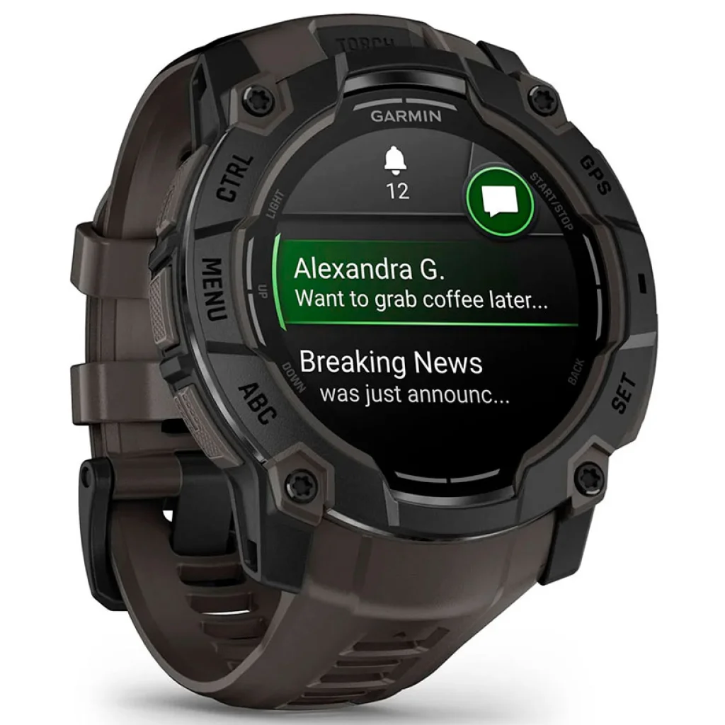 Смарт-годинник Garmin Instinct 3 50mm AMOLED Tactical Edition Black with Black Band (010-03020-50)