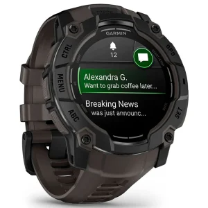 Смарт-годинник Garmin Instinct 3 50mm AMOLED Tactical Edition Black with Black Band (010-03020-50)