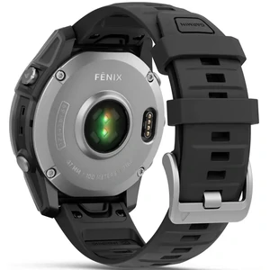 Смарт-часы Garmin Fenix E Amoled 47mm Stainless Steel with Black Silicone Band (010-03025-02/00)