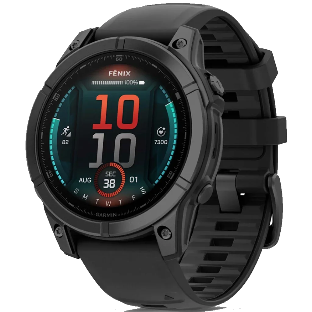 Смарт-годинник Garmin Fenix E Amoled 47mm Slate Gray Steel with Black Silicone Band (010-03025-03/01)