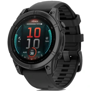 Смарт-годинник Garmin Fenix E Amoled 47mm Slate Gray Steel with Black Silicone Band (010-03025-03/01)