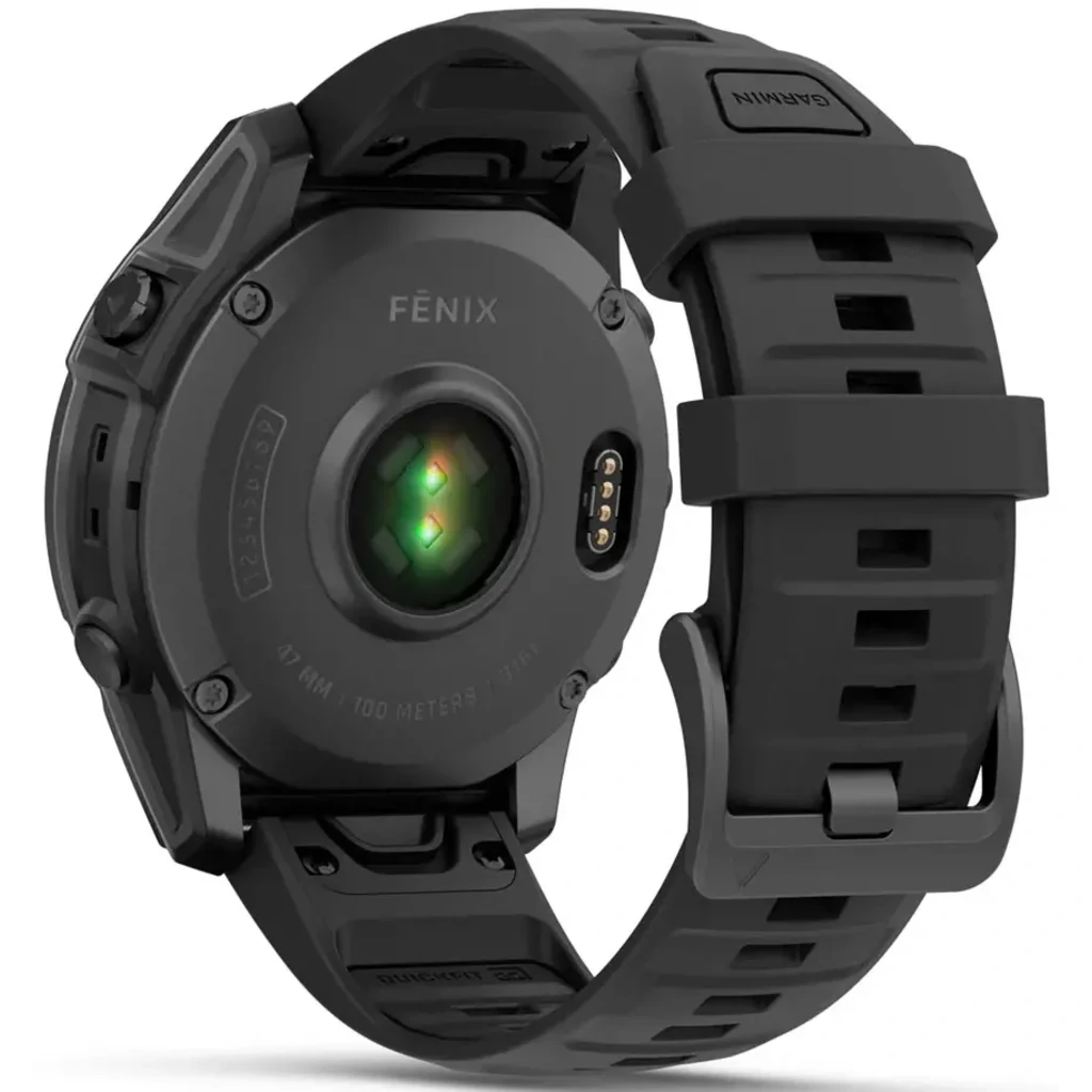 Смарт-годинник Garmin Fenix E Amoled 47mm Slate Gray Steel with Black Silicone Band (010-03025-03/01)