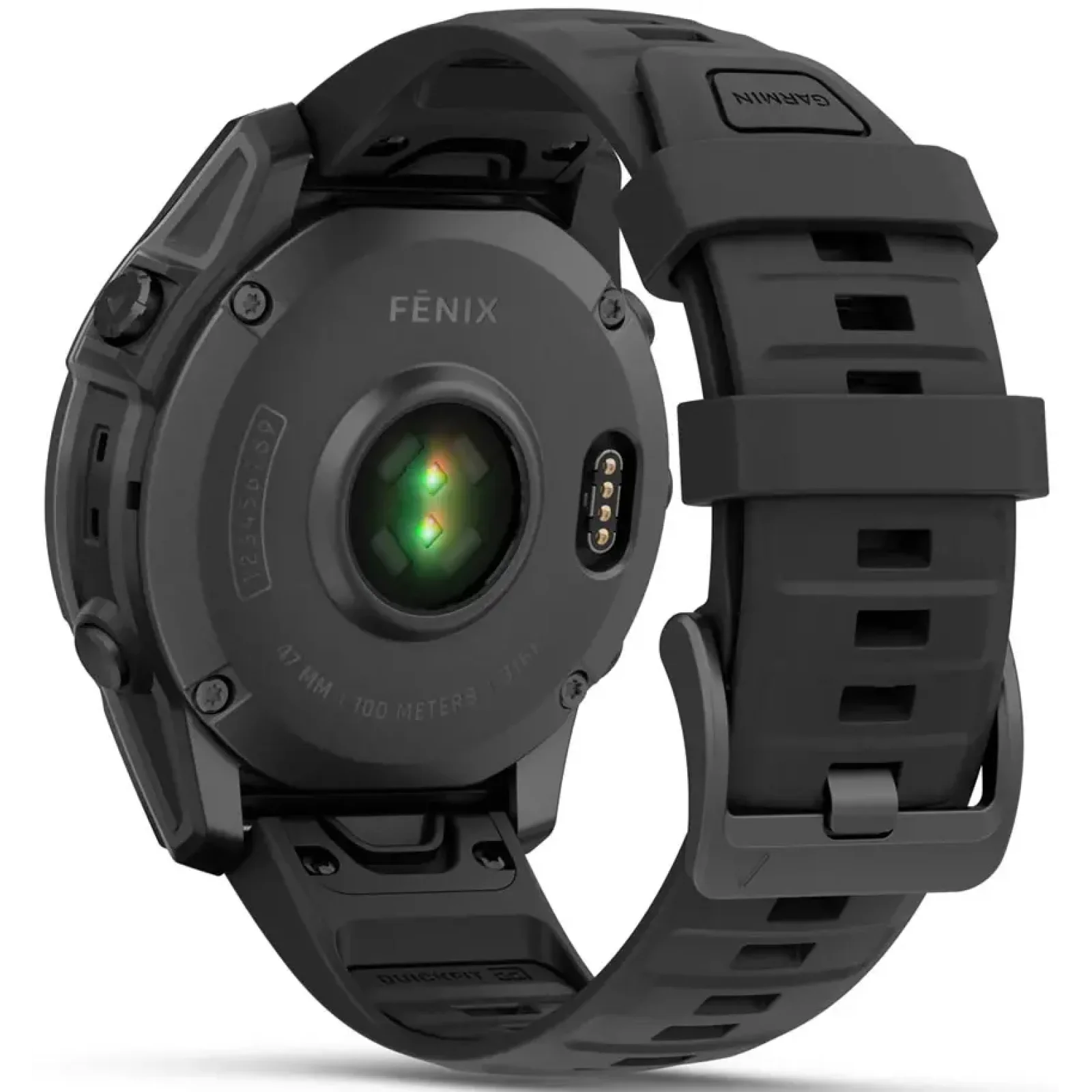 Смарт-годинник Garmin Fenix E Amoled 47mm Slate Gray Steel with Black Silicone Band (010-03025-03/01)