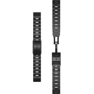 Ремінець Garmin QuickFit 22 Watch Bands Vented Titanium Bracelet Carbon Grey DLC Coating (010-12863-09)