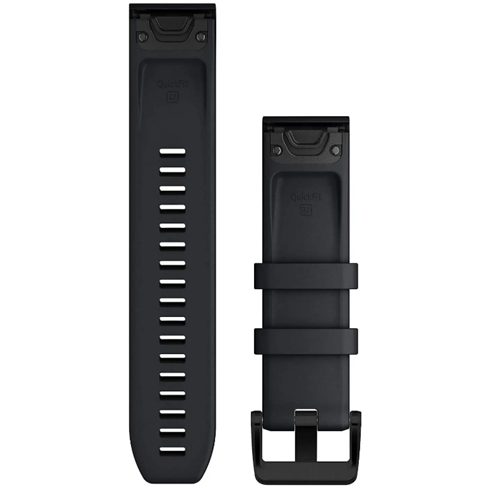 Ремінець Garmin QuickFit 22 Watch Bands Silicone Black with Black Stainless Steel Hardware (010-12901-00)