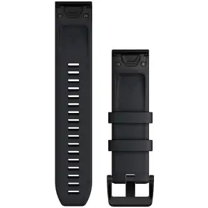 Ремінець Garmin QuickFit 22 Watch Bands Silicone Black with Black Stainless Steel Hardware (010-12901-00)