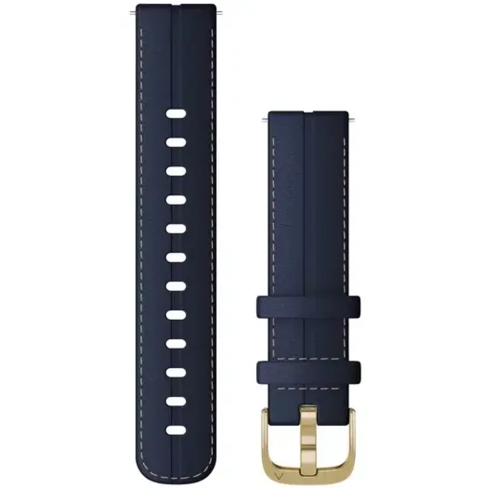 Ремінець Garmin Quick Release 18 Watch Band Blue Leather/Light Gold (010-12932-08)