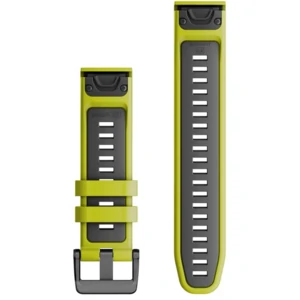 Ремінець Garmin QuickFit 22 Watch Bands Electric Lime/Graphite Silicone (010-13280-03)