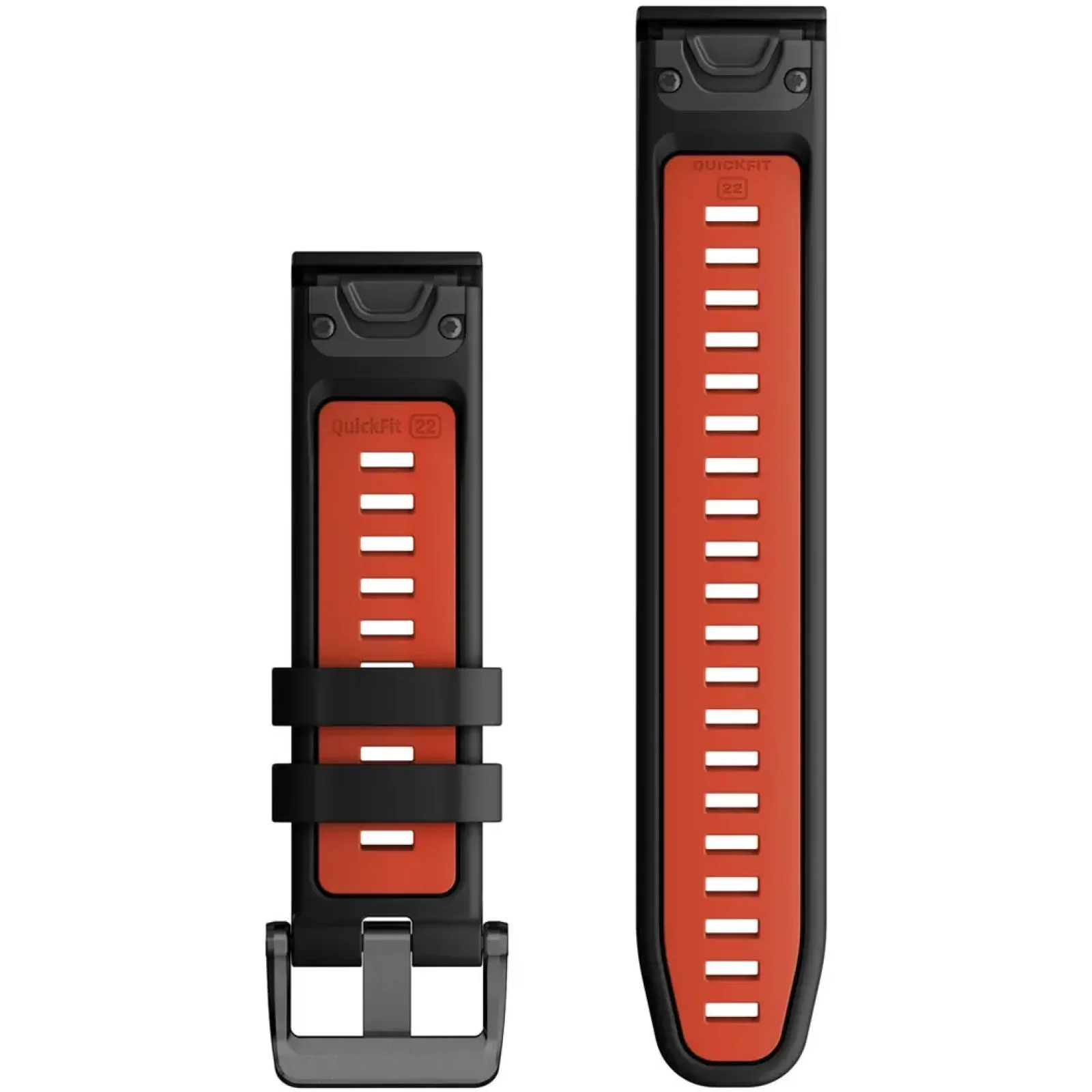 Ремінець Garmin QuickFit 22 Watch Bands Black/Flame Red Silicone (010-13280-06)