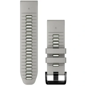 Колір: Сірий - Ремінець Garmin QuickFit 26 Watch Bands Fog Grey/Moss Silicone (010-13281-08)