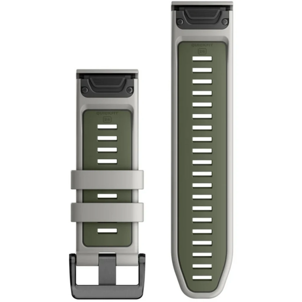 Ремінець Garmin QuickFit 26 Watch Bands Fog Grey/Moss Silicone (010-13281-08)