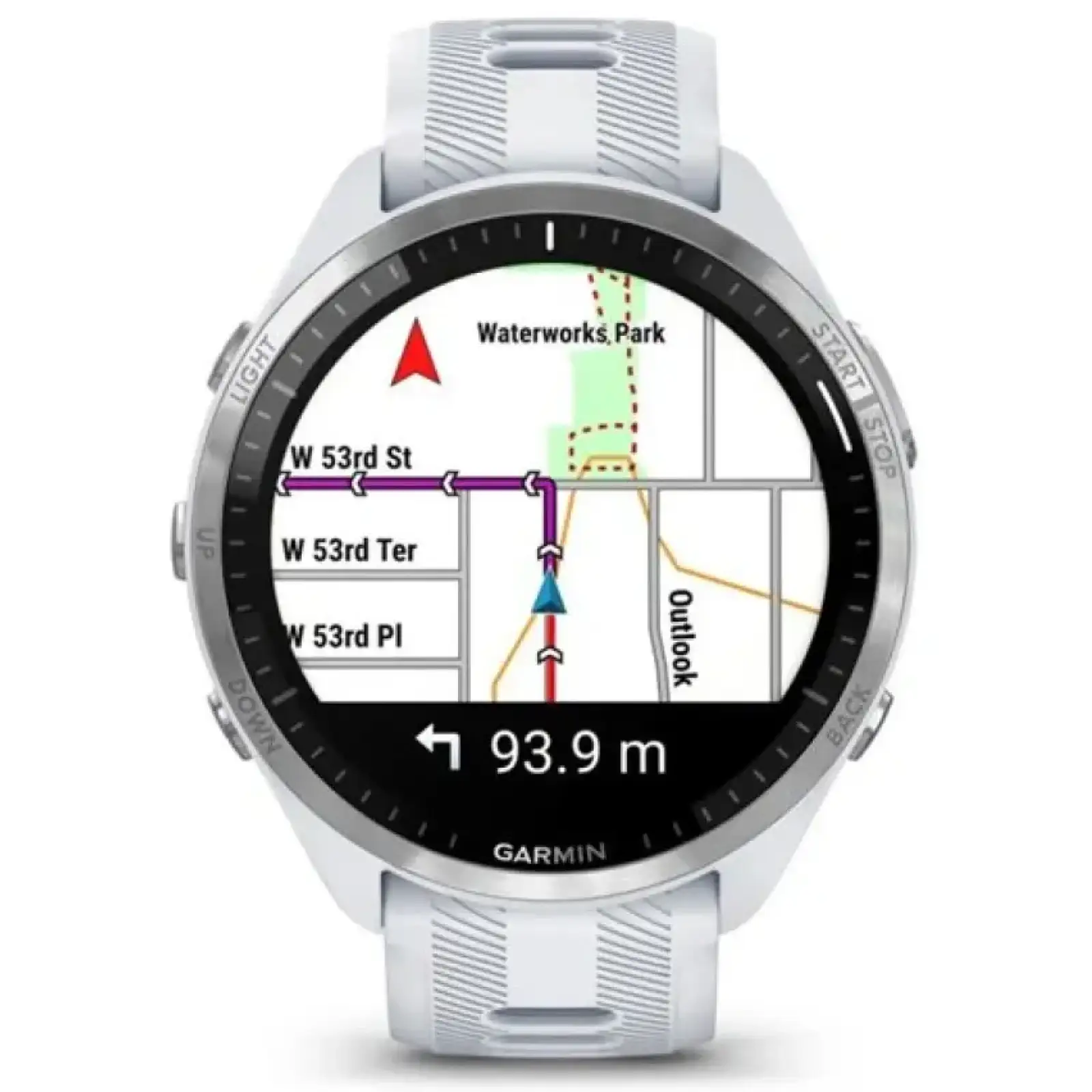 Смарт-годинник Garmin Forerunner 965 Titanium Bezel with Whitestone Case and Whitestone/Powder Gray Silicone Band (010-02809-01/11)