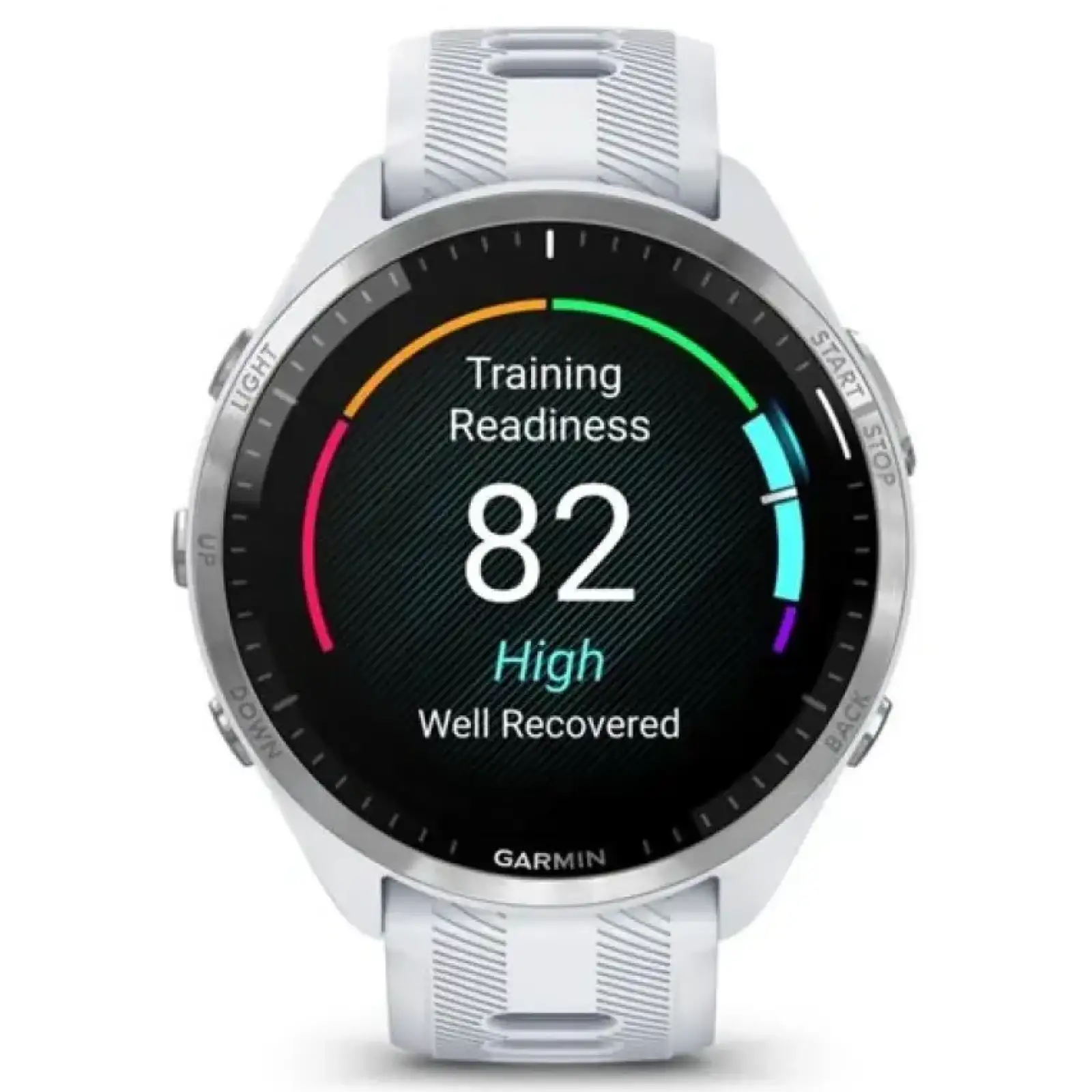 Смарт-годинник Garmin Forerunner 965 Titanium Bezel with Whitestone Case and Whitestone/Powder Gray Silicone Band (010-02809-01/11)
